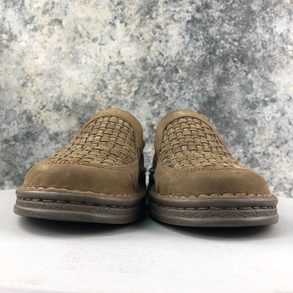 Salamander Men\'s Size 7.5 Brown Leather Woven Closed Toe Slip On Loafers Shoes main image 12